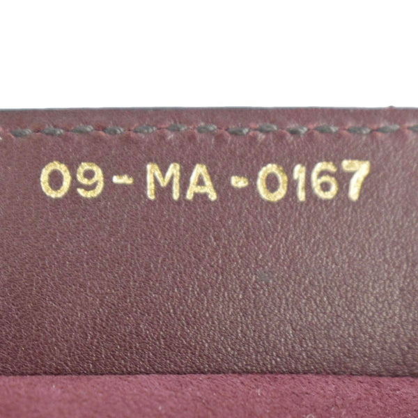 CHRISTIAN DIOR D Fence Calfskin Leather Saddle Bag Purple