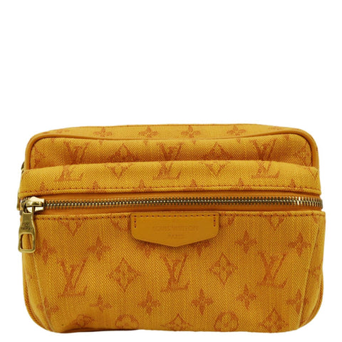 LOUIS VUITTON Outdoor Messenger Monogram Denim Belt Bag Orange