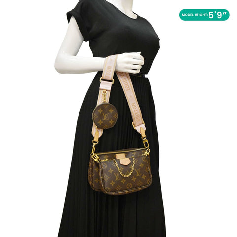 LOUIS VUITTON Multi Pochette Accessoires Monogram Canvas Shoulder Bag Brown