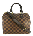 LOUIS VUITTON Speedy 25 Bandouliere Damier Ebene Shoulder Bag Brown