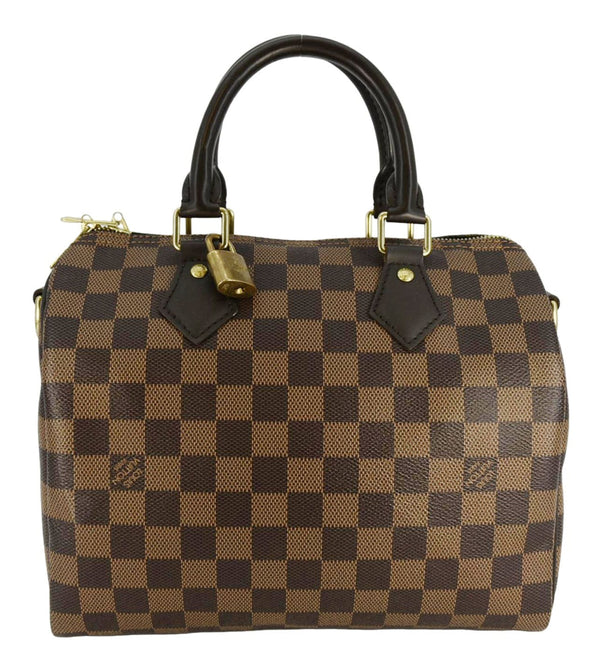 LOUIS VUITTON Speedy 25 Bandouliere Damier Ebene Shoulder Bag Brown