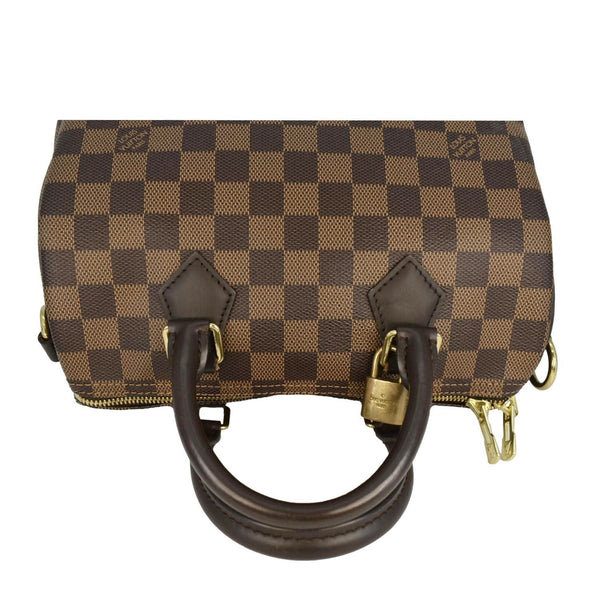 LOUIS VUITTON Speedy 25 Bandouliere Damier Ebene Shoulder Bag Brown