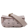 MCM Small Visetos Canvas  Light Pink front look