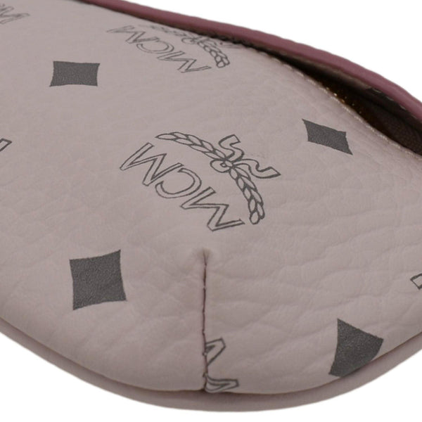 MCM Small Visetos Canvas Crossbody Belt Bag Light Pink