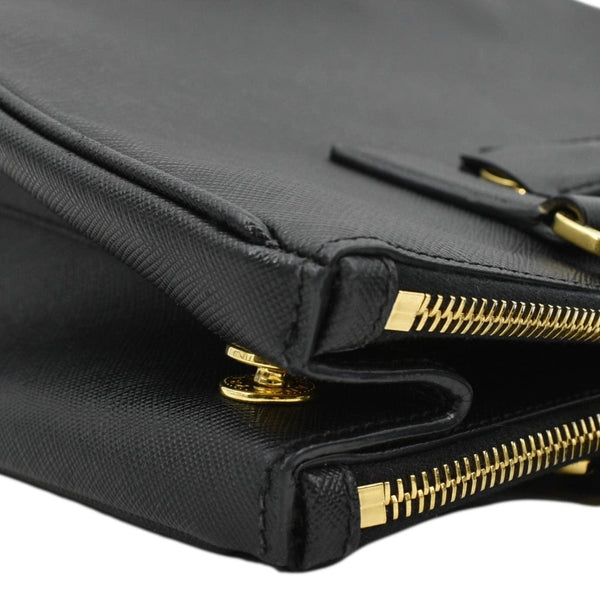 PRADA Saffiano Leather Shoulder Bag Black