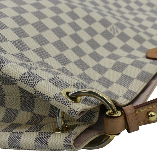 LOUIS VUITTON Graceful MM Damier Azur Shoulder Bag White