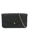 LOUIS VUITTON Felicie Monogram Empreinte Pochette Crossbody Bag Black