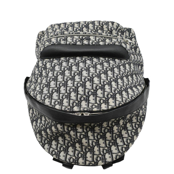 CHRISTIAN DIOR Kids Rider Mini Oblique Backpack Beige upper look