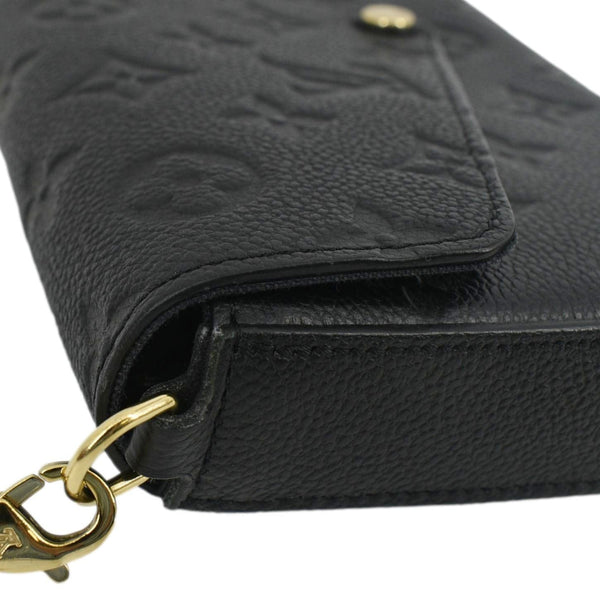 LOUIS VUITTON Felicie Monogram Empreinte Pochette Crossbody Bag Black