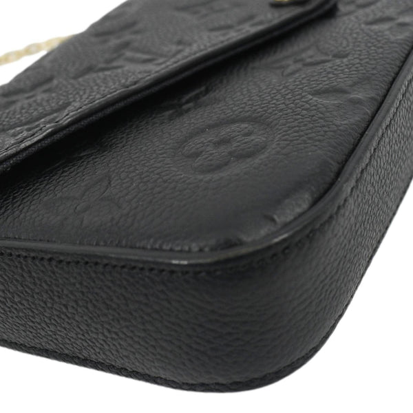 LOUIS VUITTON Felicie Monogram Empreinte Pochette Crossbody Bag Black