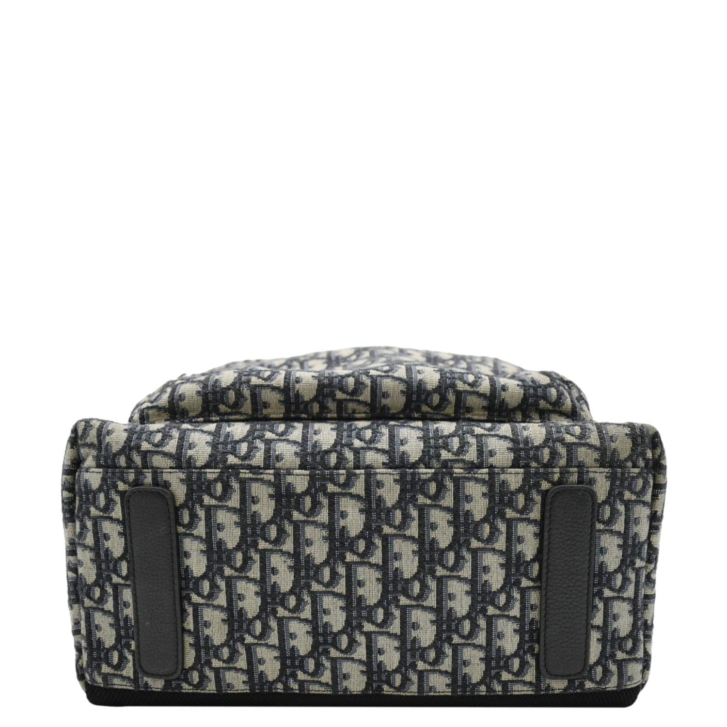 dior backpack mini splatter paint patterns CHRISTIAN DIOR Kids Rider Mini Oblique Jacquard Backpack Beige