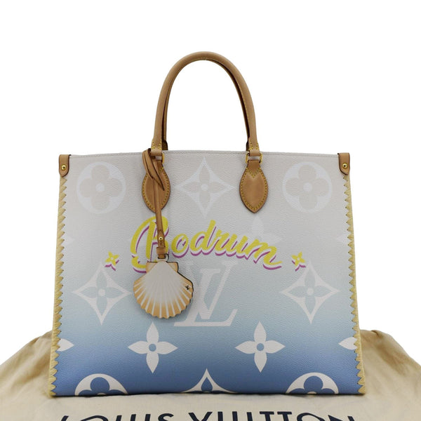 LOUIS VUITTON Onthego GM  By The Pool Raffia Portofino Canvas Tote Bag Multicolor