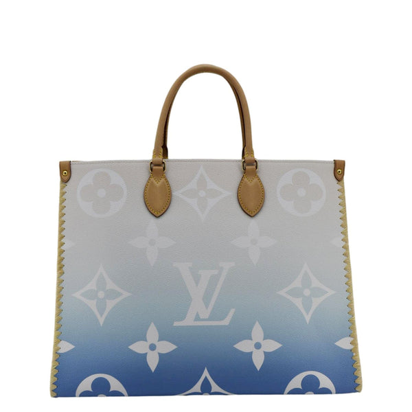 LOUIS VUITTON Onthego GM  By The Pool Raffia Portofino Canvas Tote Bag Multicolor
