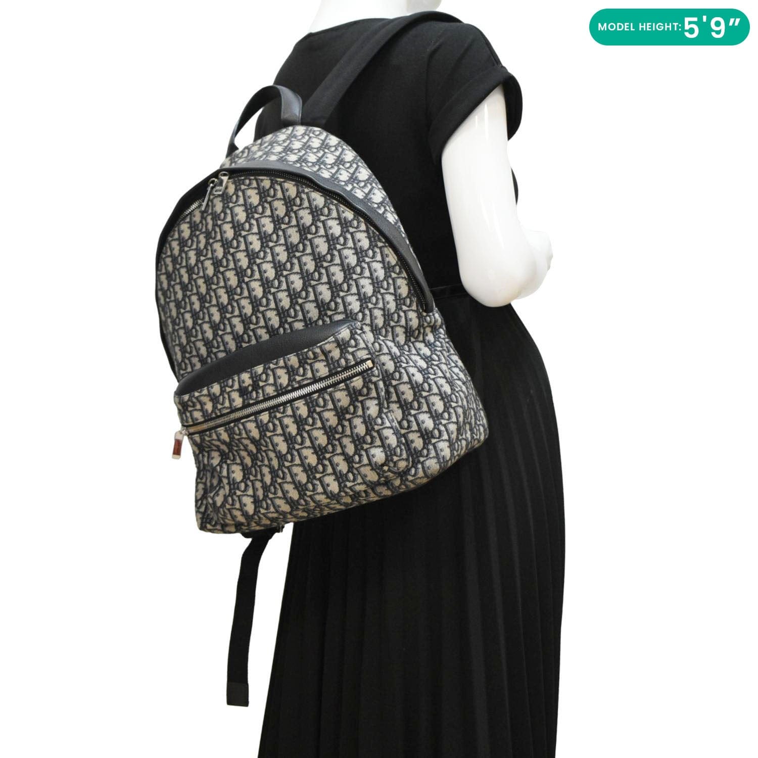 CHRISTIAN DIOR Kids Rider Mini Oblique Jacquard Backpack Beige