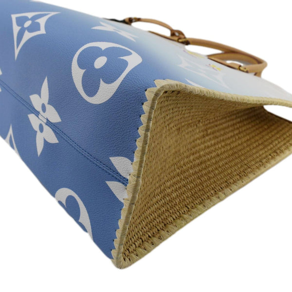 LOUIS VUITTON Onthego GM  By The Pool Raffia Portofino Canvas Tote Bag Multicolor