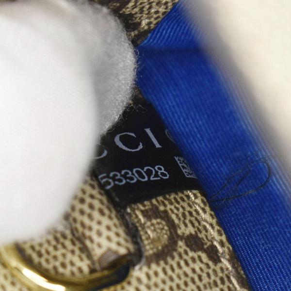 GUCCI Exquisite Mini GG Supreme Canvas Vertical Tote Shoulder Bag Beige