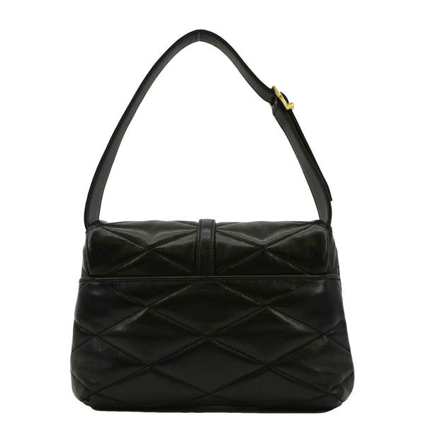 YVES SAINT LAURENT LE 57 Quilted Leather Hobo Bag Black