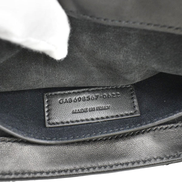 YVES SAINT LAURENT LE 57 Quilted Leather Hobo Bag Black