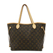 LOUIS VUITTON Neverfull MM Monogram Canvas Tote Bag Brown
