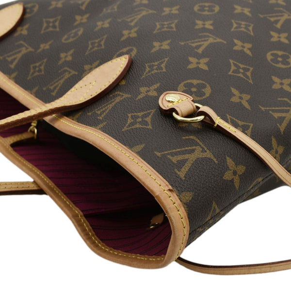 LOUIS VUITTON Neverfull MM Monogram Canvas Tote Bag Brown