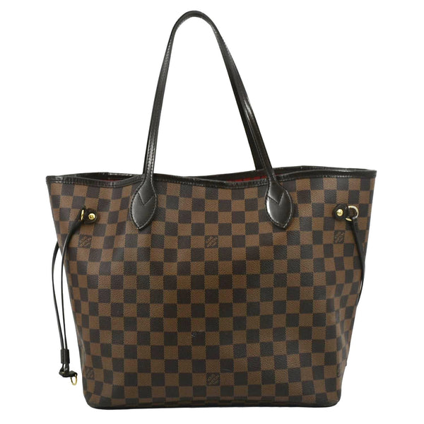LOUIS VUITTON Neverfull MM Damier Ebene Shoulder Bag Brown