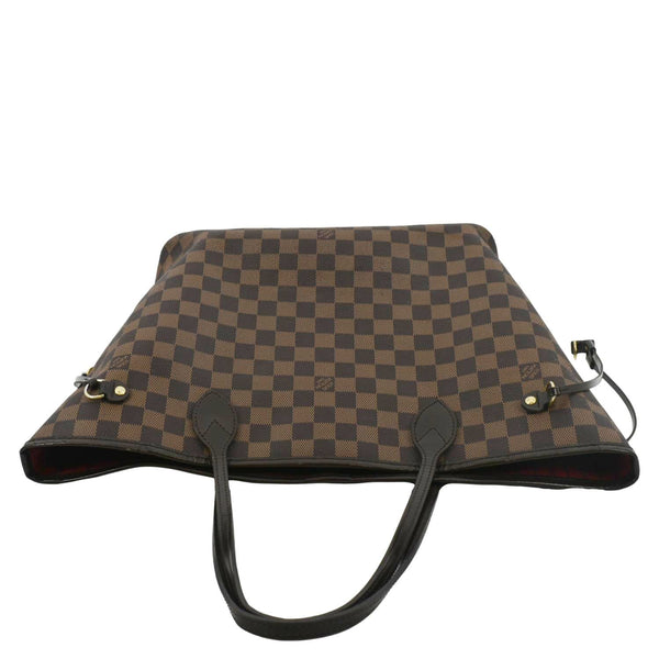 LOUIS VUITTON Neverfull MM Damier Ebene Shoulder Bag Brown