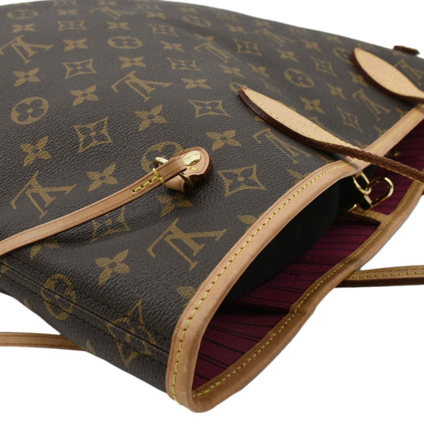 LOUIS VUITTON Neverfull MM Monogram Canvas Tote Bag Brown