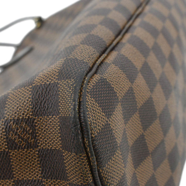 LOUIS VUITTON Neverfull MM Damier Ebene Shoulder Bag Brown