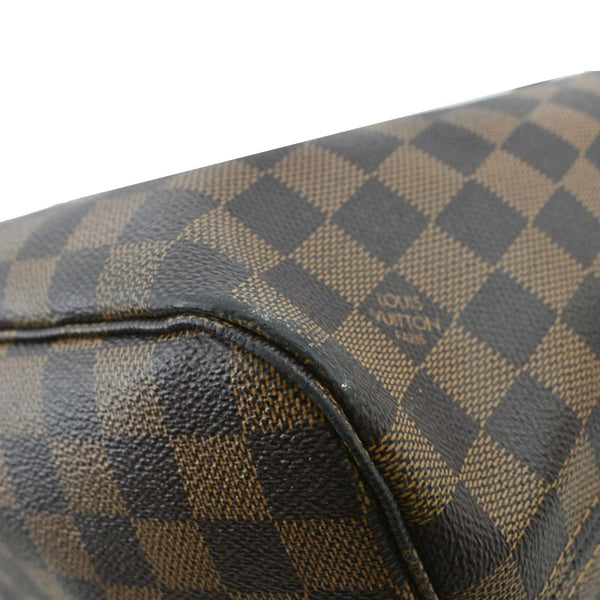 LOUIS VUITTON Neverfull MM Damier Ebene Shoulder Bag Brown