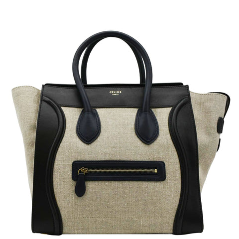 CELINE Mini Luggage Leather Tote Bag Tricolor
