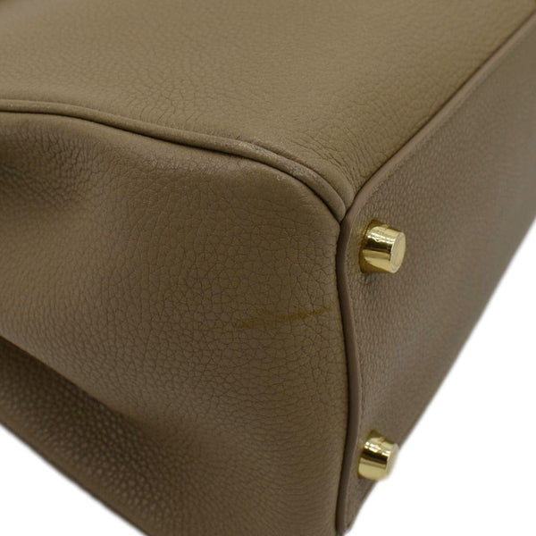 CELINE Medium 16 Leather Tote Shoulder Bag Beige