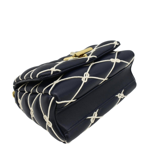 LOUIS VUITTON GO-14 MM Malletage Leather Shoulder Bag Navy Blue