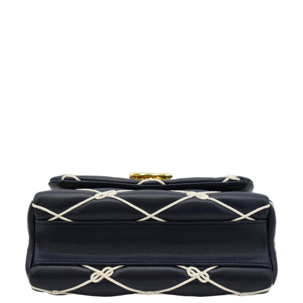 LOUIS VUITTON GO-14 MM Malletage Leather Shoulder Bag Navy Blue