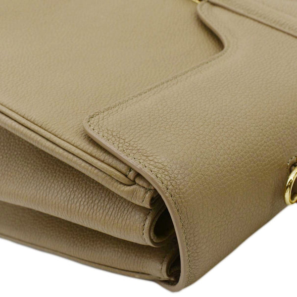 CELINE Medium 16 Leather Tote Shoulder Bag Beige