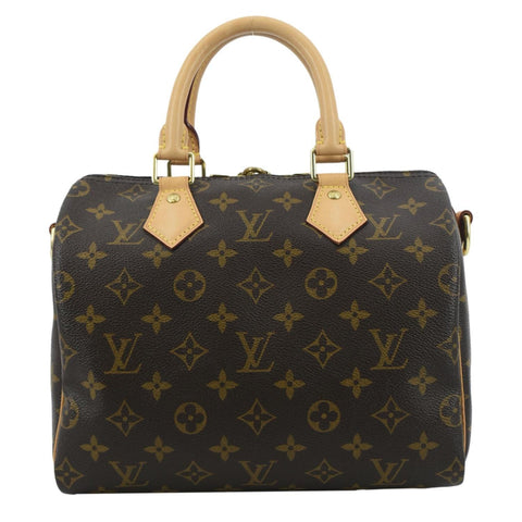 LOUIS VUITTON Speedy 25 Bandouliere Monogram Canvas Shoulder Bag Brown