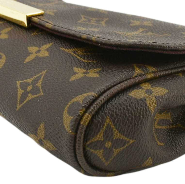 LOUIS VUITTON Favorite MM Monogram Canvas Shoulder Bag Brown