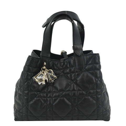 CHRISTIAN DIOR Medium Toujours Leather Shoulder Bag Black