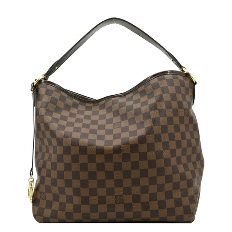 LOUIS VUITTON Delightful MM Damier Ebene Hobo Bag Brown