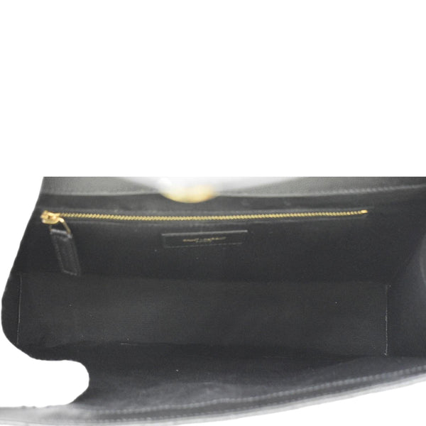 YVES SAINT LAURENT Envelope Large Mix Matelasse Leather Wallet Black