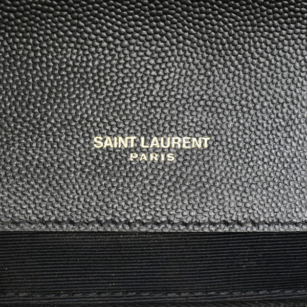 YVES SAINT LAURENT WOC Medium Mix Matelasse Leather Wallet Black