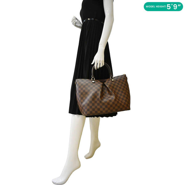 LOUIS VUITTON Siena MM Shoulder Bag Brown dummy look