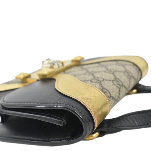 GUCCI Ogilide GG Supreme Canvas Shoulder Bag Gold 500781