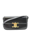 CELINE Triomphe Calfskin Leather Shoulder Bag Black