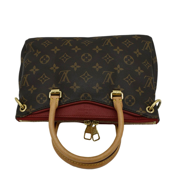 LOUIS VUITTON Pallas BB Monogram Canvas Shoulder Bag Brown