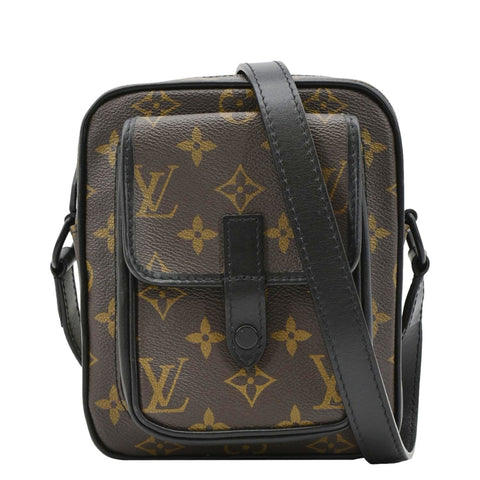 LOUIS VUITTON Christopher Monogram Canvas Crossbody Bag Black