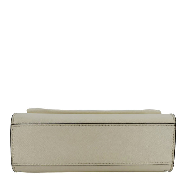 LOUIS VUITTON Mylockme Studded Leather Chain Shoulder Bag White