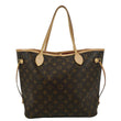 LOUIS VUITTON Neverfull MM Monogram Canvas Tote Bag Brown