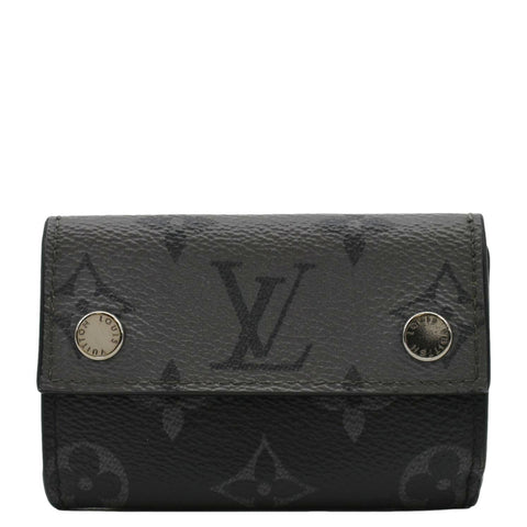 LOUIS VUITTON Discovery Monogram Eclipse Tri-Fold Wallet Grey