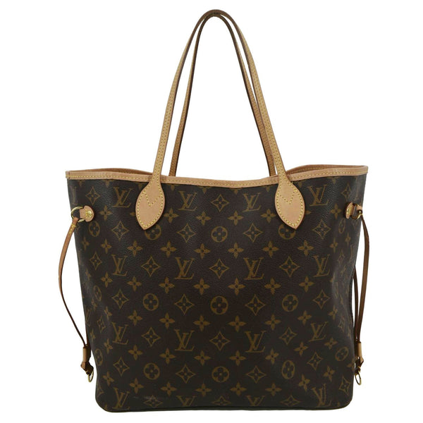 LOUIS VUITTON Neverfull MM Monogram Canvas Tote Bag Brown