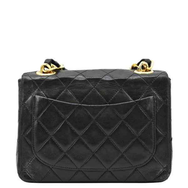 CHANEL Square Mini Flap Shoulder Bag Black   back side